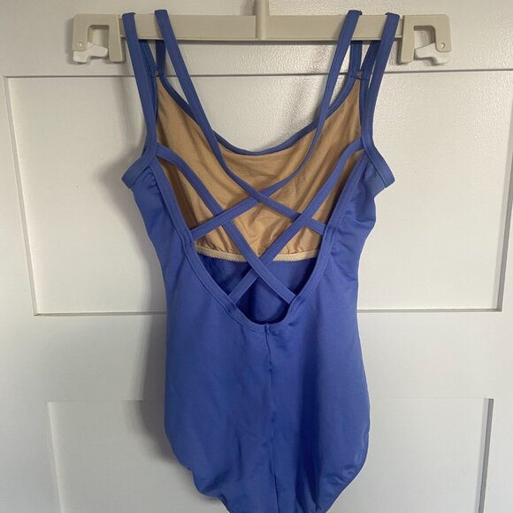 Blue cross straps dance leotard - Picture 2 of 2